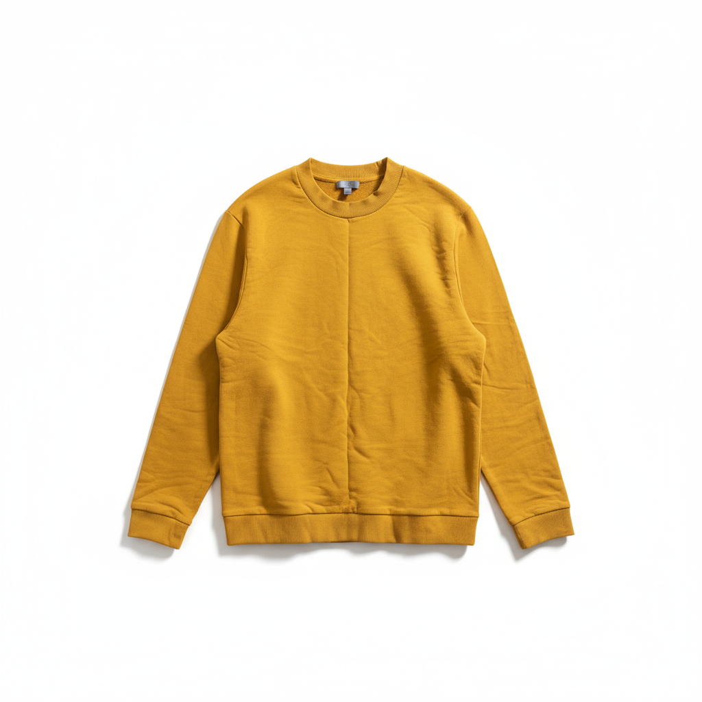 姜黄色圆领卫衣