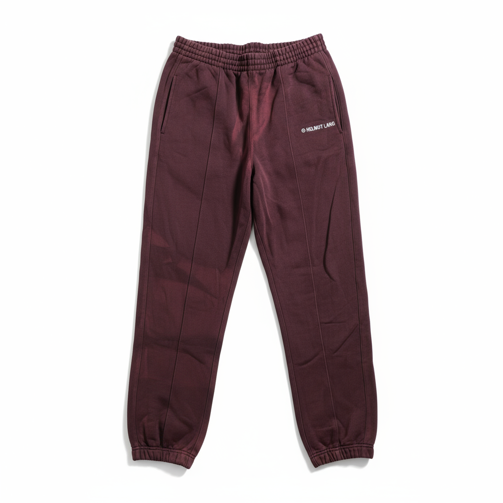 酒红色运动休闲裤